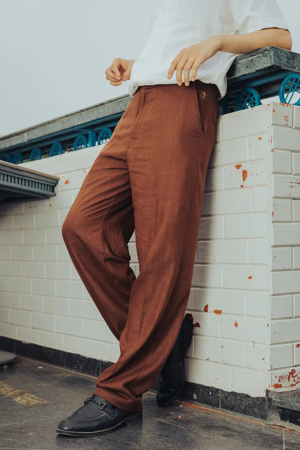Linen High-Waist Korean Fit Pants