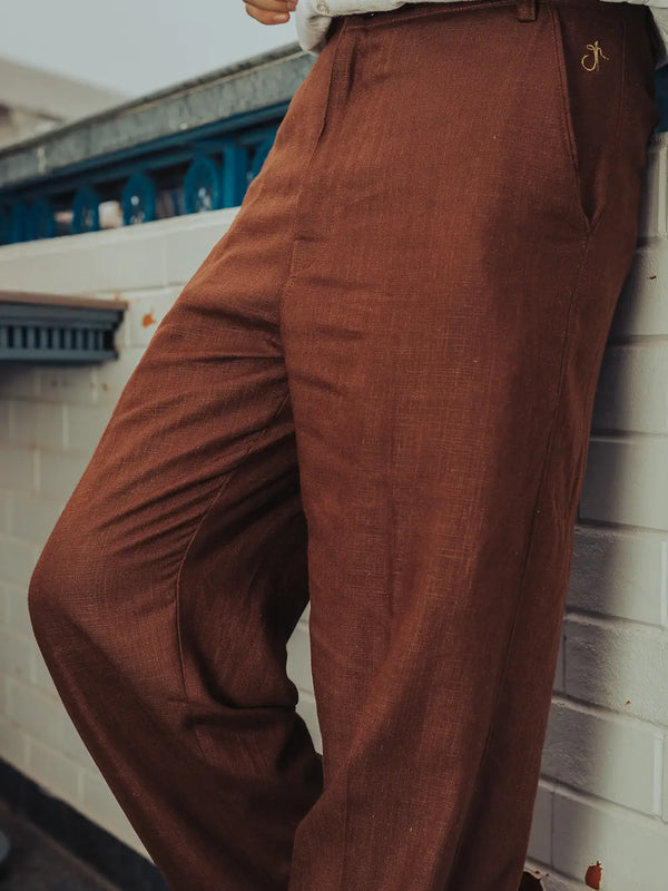 Linen High-Waist Korean Fit Pants