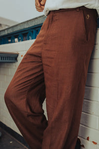 Linen High-Waist Korean Fit Pants