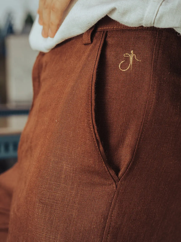 Linen High-Waist Korean Fit Pants