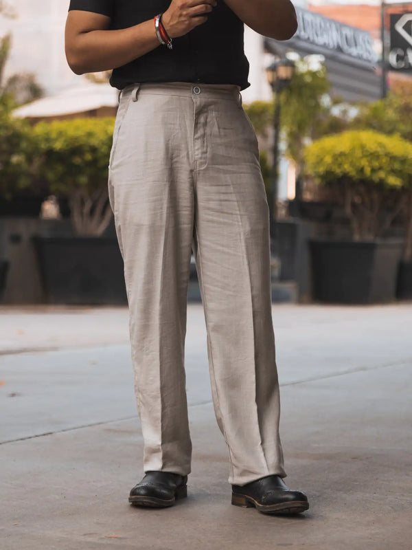 Linen High-Waist Korean Fit Pants