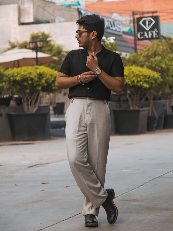 Linen High-Waist Korean Fit Pants