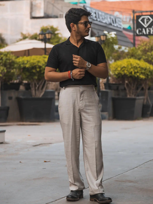 Linen High-Waist Korean Fit Pants