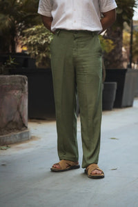 Linen High-Waist Korean Fit Pants