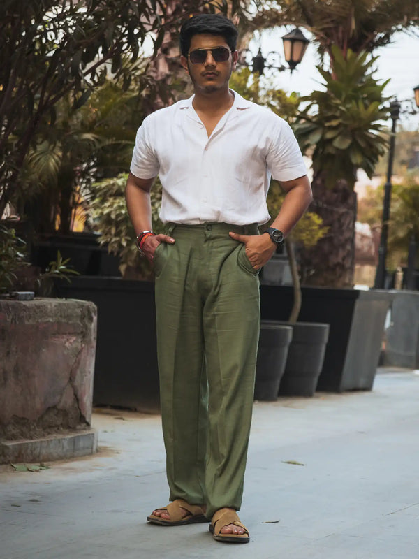 Linen High-Waist Korean Fit Pants