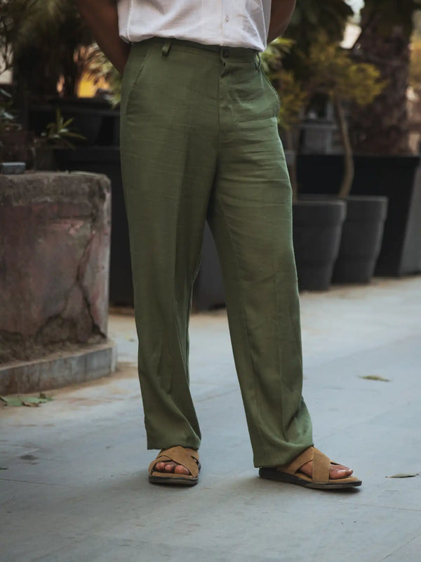 Linen High-Waist Korean Fit Pants