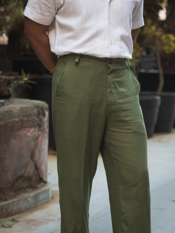 Linen High-Waist Korean Fit Pants