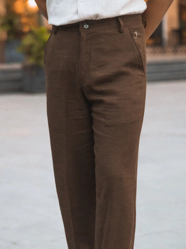 Linen High-Waist Korean Fit Pants