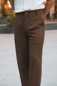 Linen High-Waist Korean Fit Pants