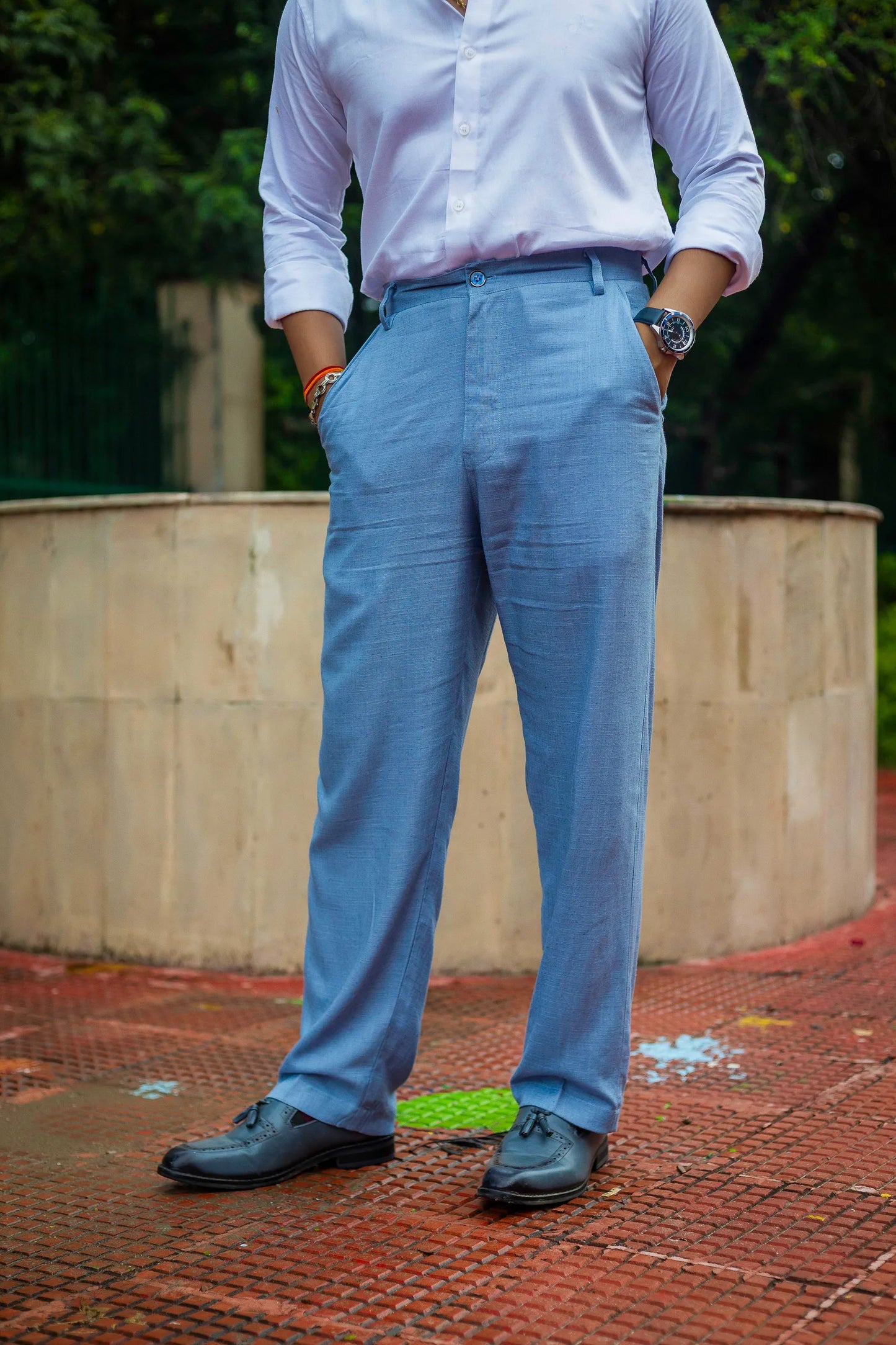 Linen High-Waist Korean Fit Pants