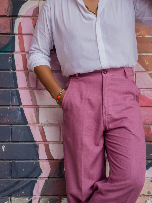 Linen High-Waist Korean Fit Pants