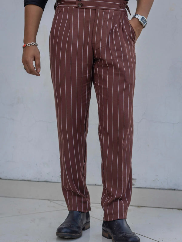 Striped Tailored Fit Gurkha Pants