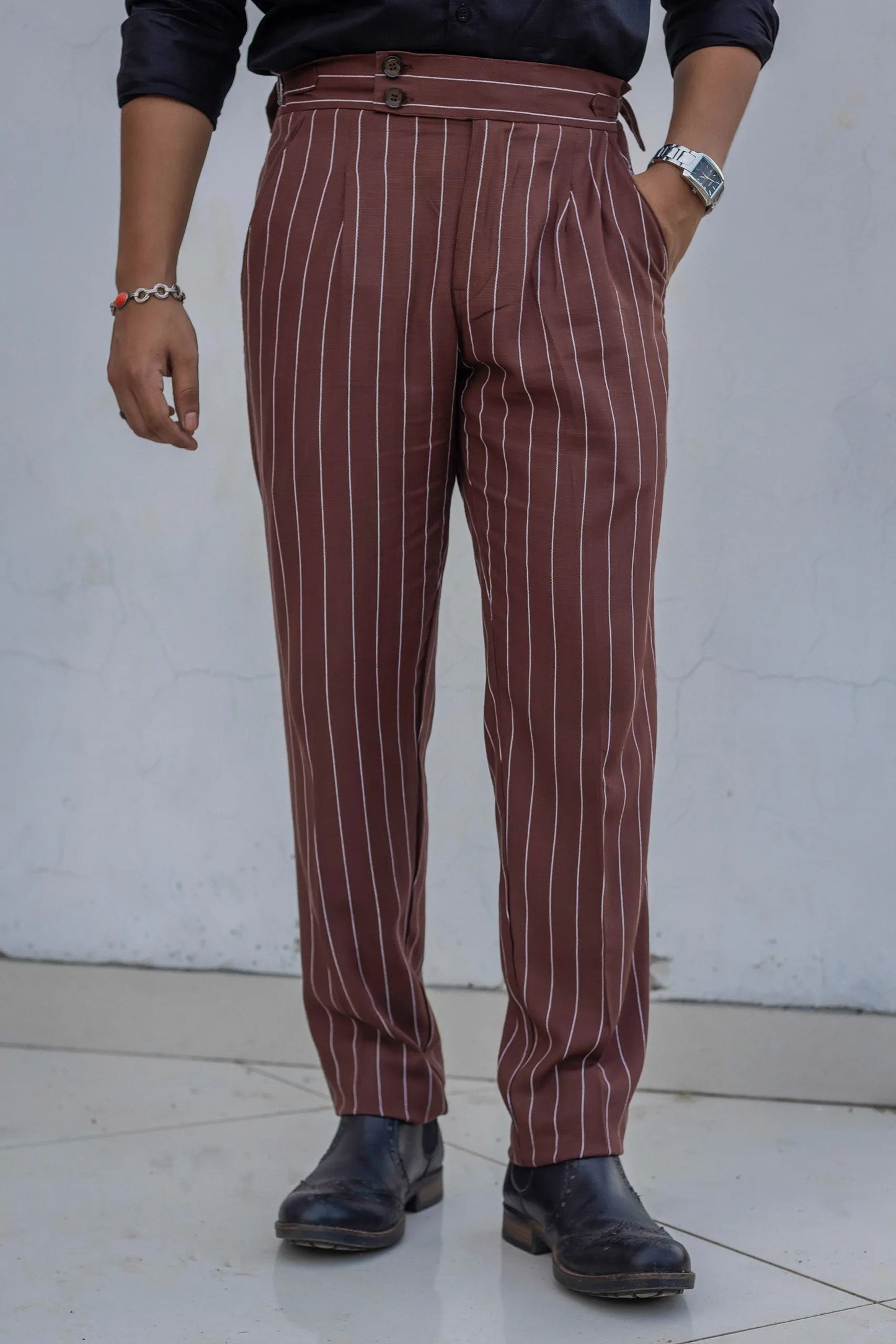 Striped Tailored Fit Gurkha Pants