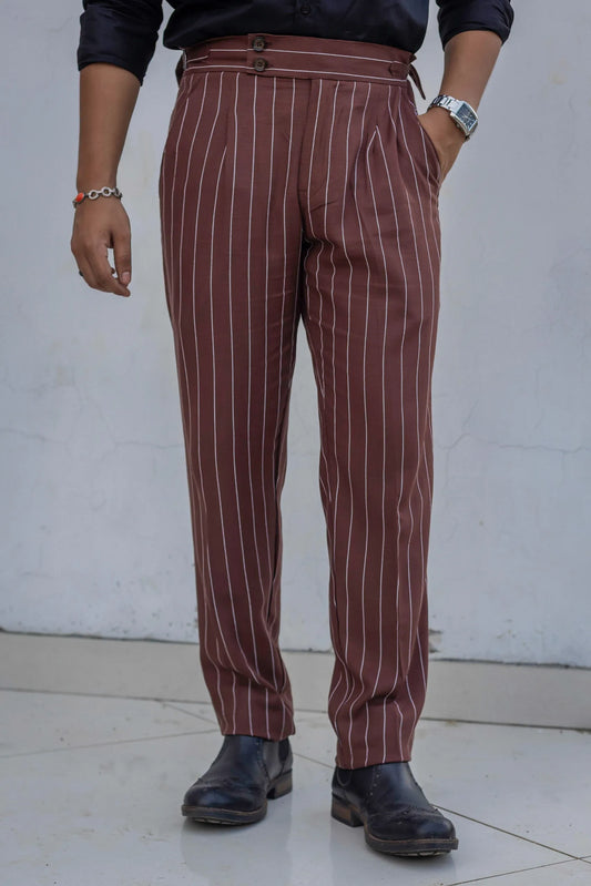 Striped Tailored Fit Gurkha Pants
