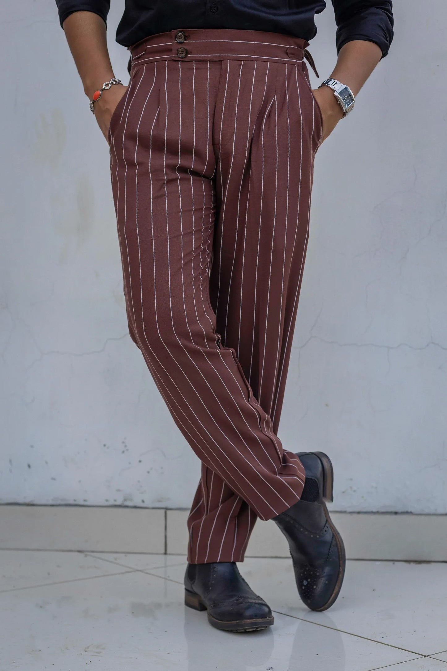 Striped Tailored Fit Gurkha Pants