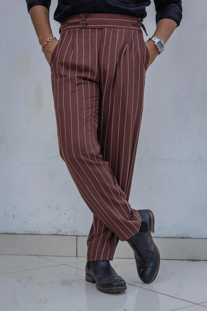 Striped Tailored Fit Gurkha Pants