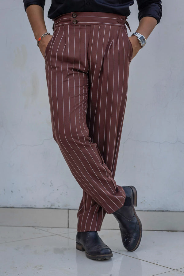 Striped Tailored Fit Gurkha Pants