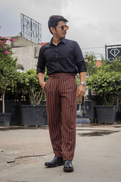 Striped Tailored Fit Gurkha Pants
