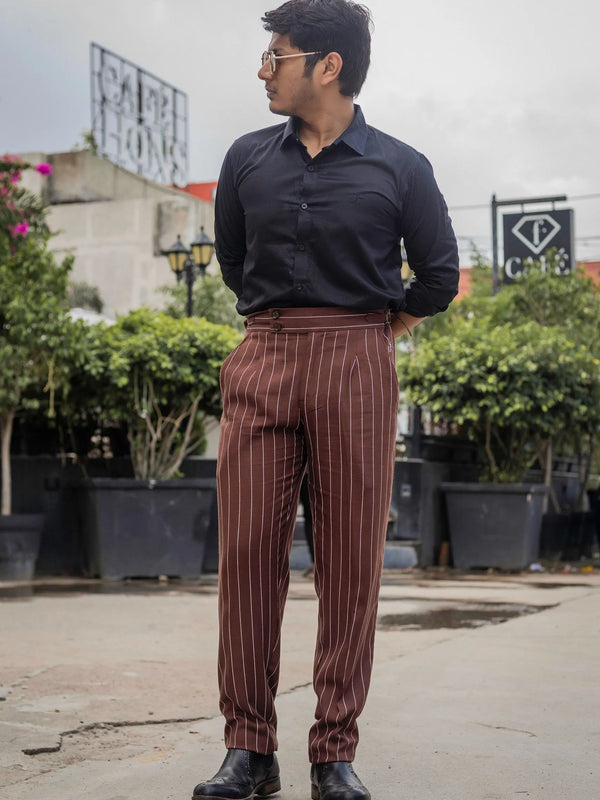 Striped Tailored Fit Gurkha Pants