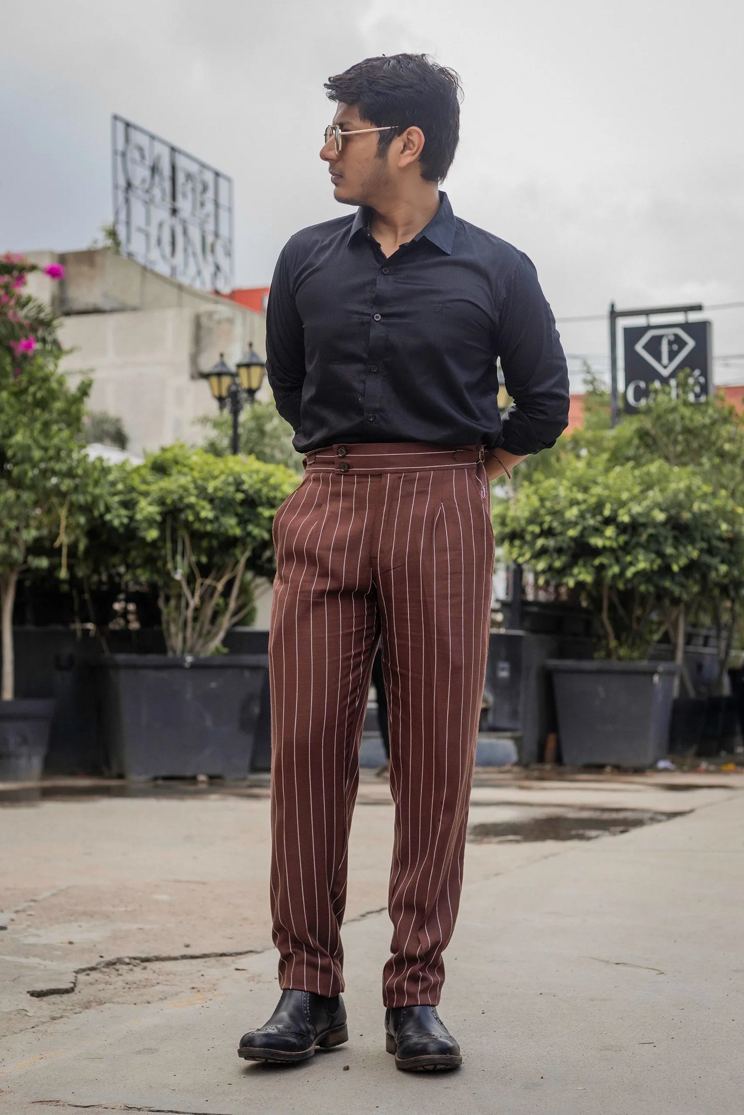 Striped Tailored Fit Gurkha Pants