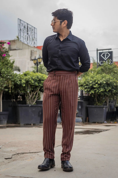 Striped Tailored Fit Gurkha Pants