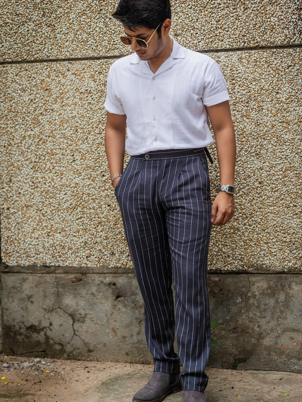 Striped Tailored Fit Gurkha Pants