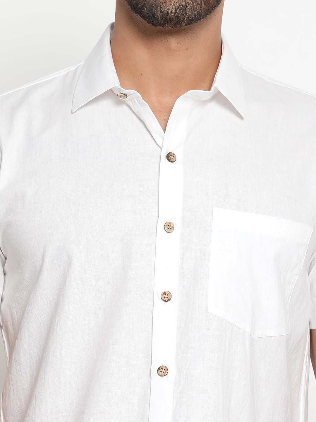 Pure Charkha Fabric Spun Men Regular Fit Shirt