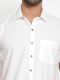 Pure Charkha Fabric Spun Men Regular Fit Shirt