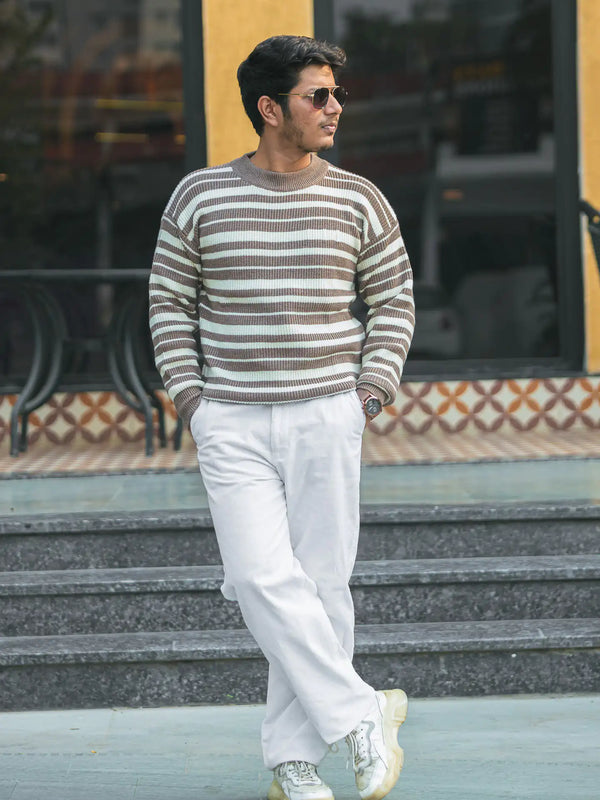 Knitted Drop Shoulder Knitted Sweater