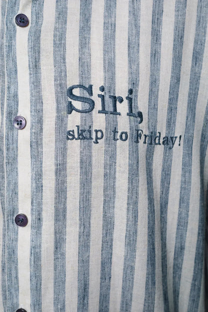 SIRI, Skip to Friday Embroidered Linen Shirt