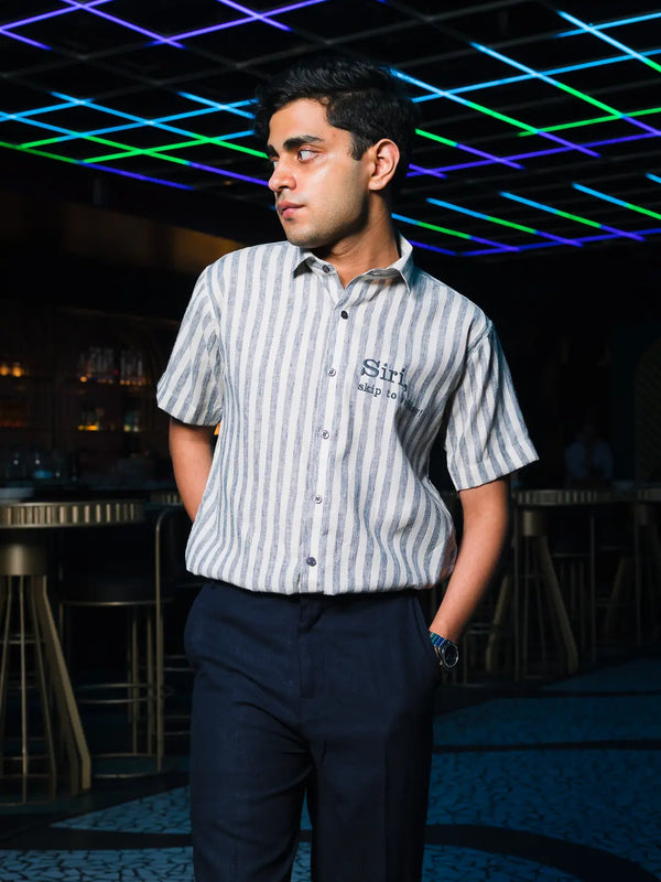 SIRI, Skip to Friday Embroidered Linen Shirt