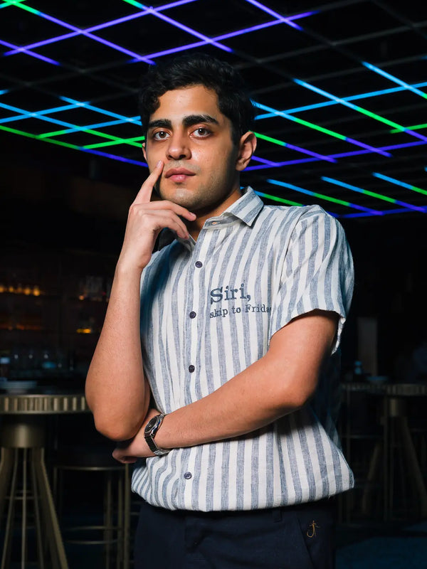 SIRI, Skip to Friday Embroidered Linen Shirt