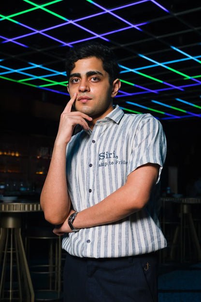 SIRI, Skip to Friday Embroidered Linen Shirt