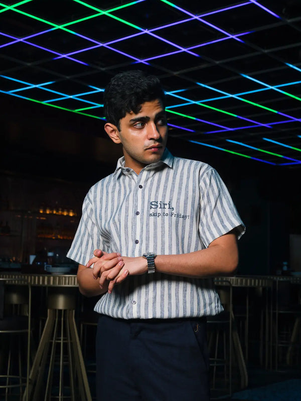 SIRI, Skip to Friday Embroidered Linen Shirt