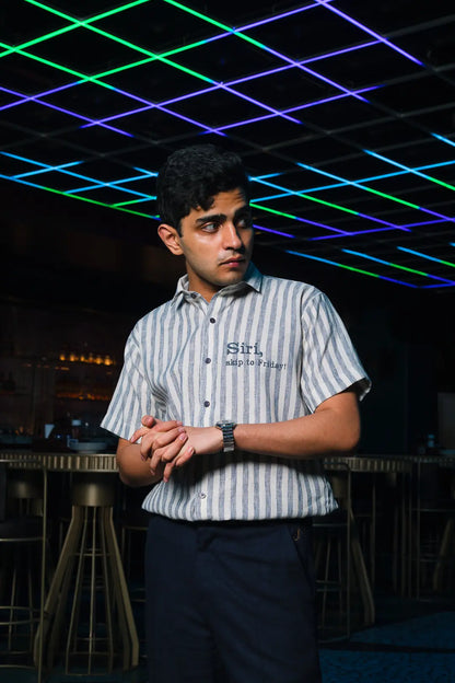 SIRI, Skip to Friday Embroidered Linen Shirt
