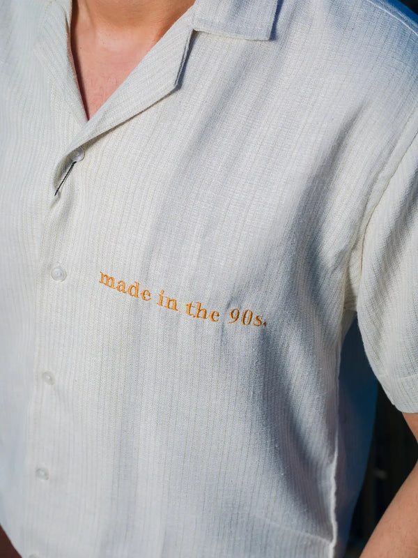 Made in the 90s Embroidered Linen Shirt