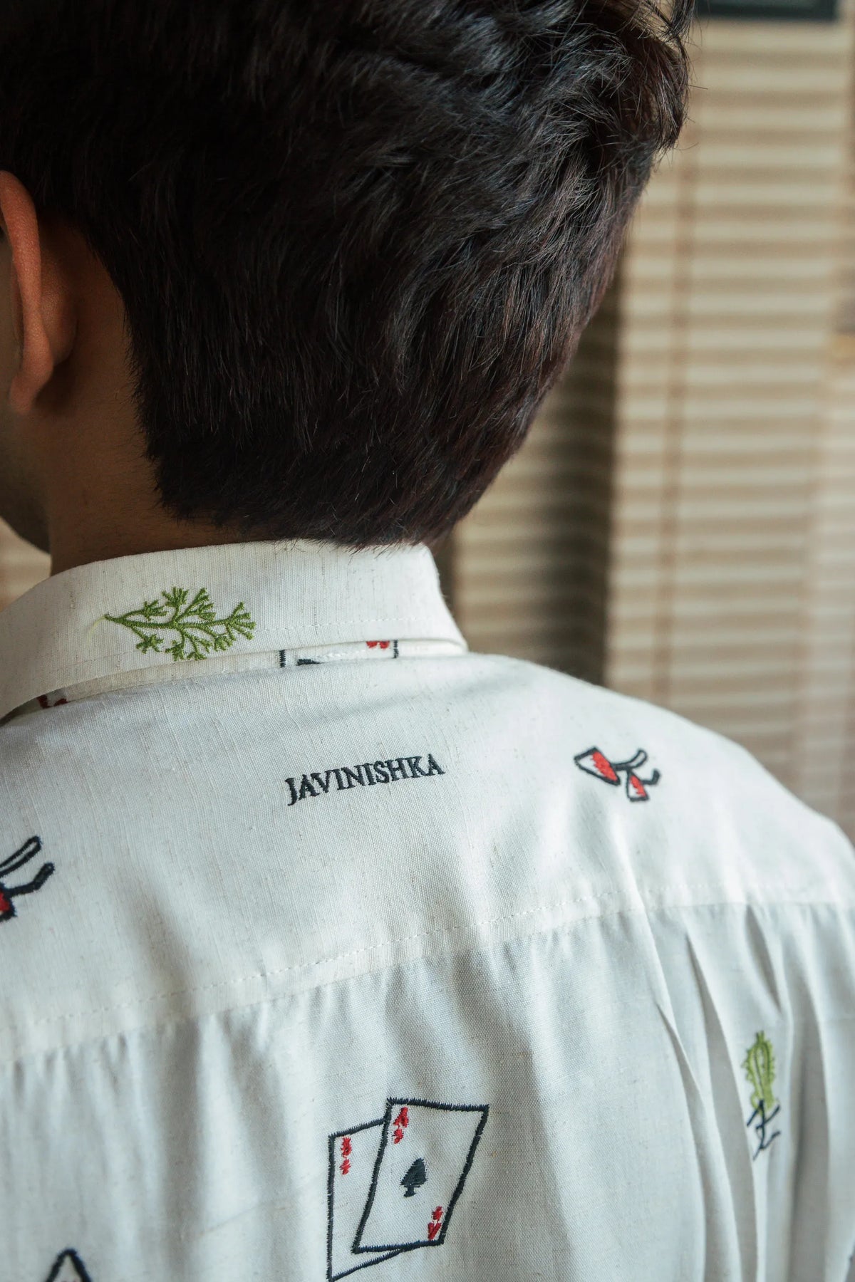 Men’s Off-White Embroidered Shirt