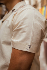 Petal Bloom - Placement Printed Linen Designer Shirt