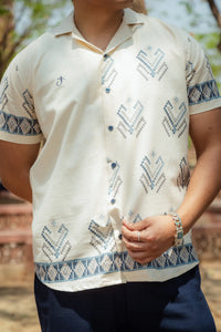 Lines of Legacy - Placement Printed Linen Designer Shirt