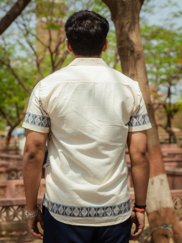 Lines of Legacy - Placement Printed Linen Designer Shirt