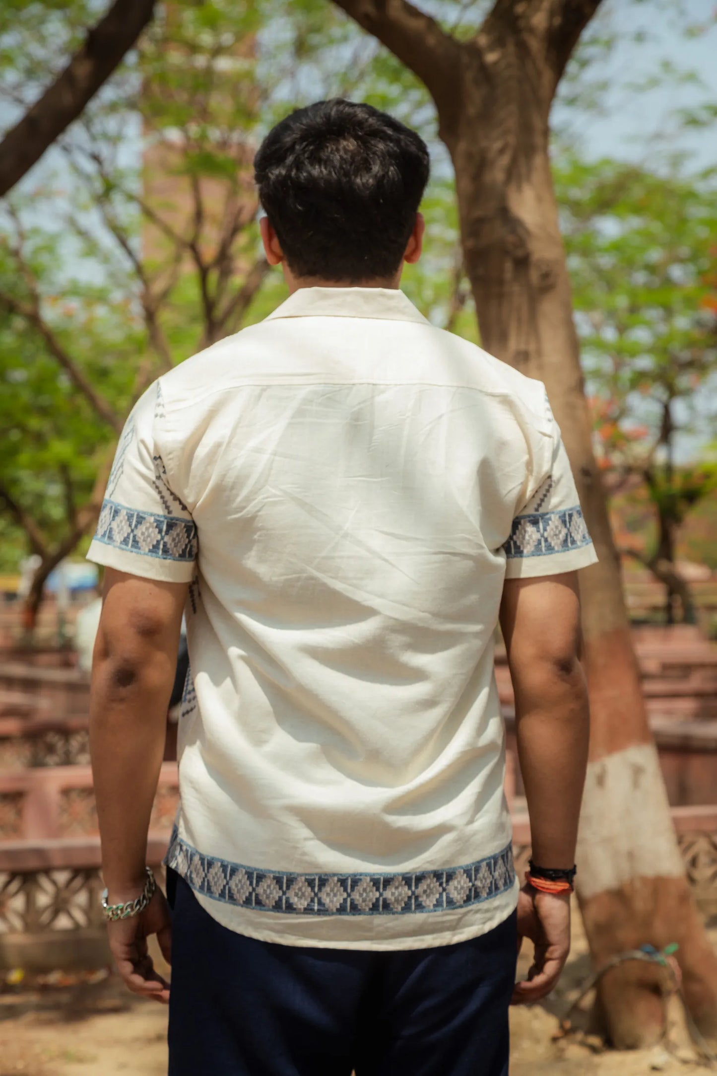 Lines of Legacy - Placement Printed Linen Designer Shirt