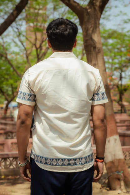 Lines of Legacy - Placement Printed Linen Designer Shirt