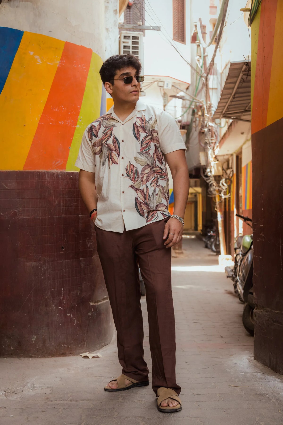 Jungle Muse - Placement Printed Linen Designer Shirt