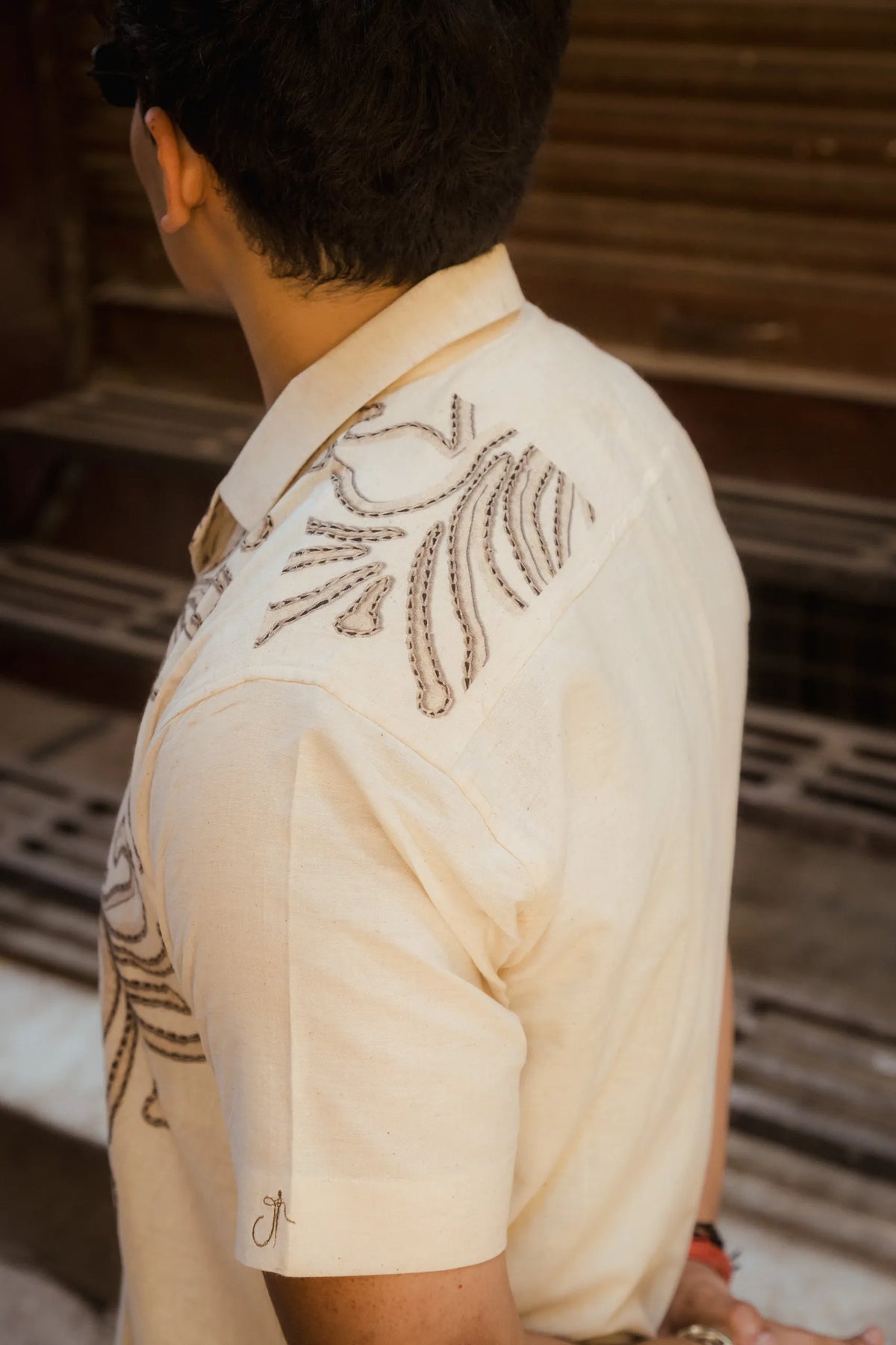 Leaflines - Placement Printed Linen Designer Shirt