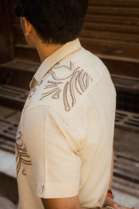 Leaflines - Placement Printed Linen Designer Shirt