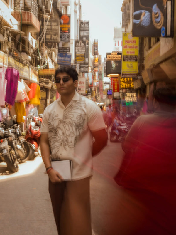 Leaflines - Placement Printed Linen Designer Shirt