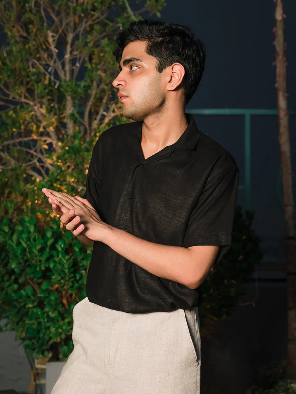 Solid Linen Resort Shirt