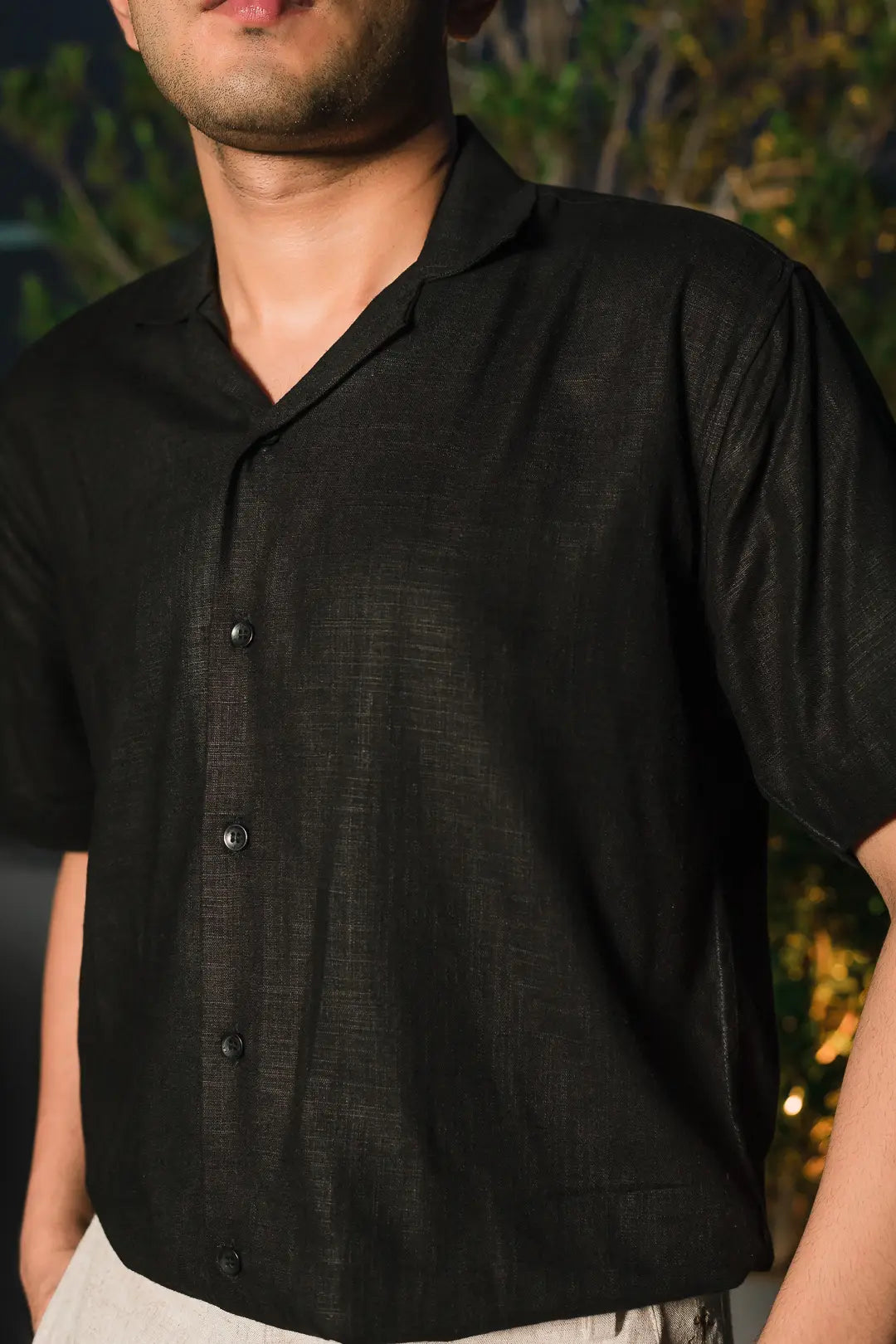 Solid Linen Resort Shirt