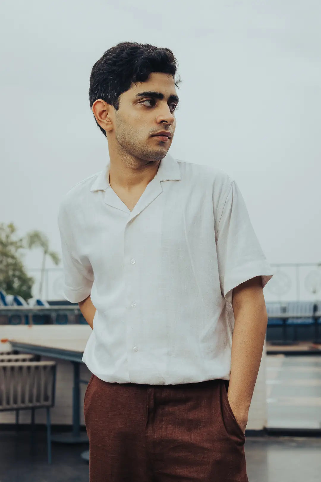 Solid Linen Resort Shirt