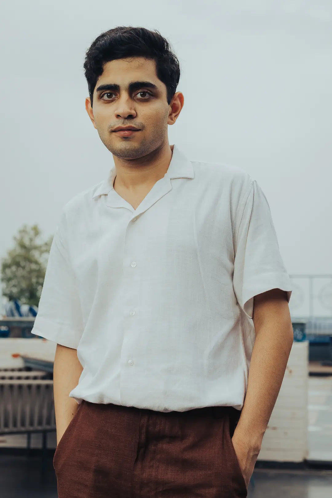 Solid Linen Resort Shirt